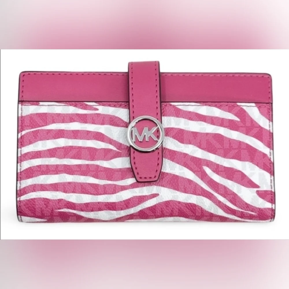 Michael Kors Greenwich Zebra Print Crossbody and Wallet Set NWT